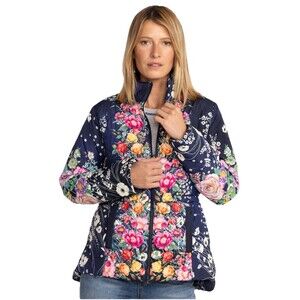 NWOT Johnny Was Neutra Reversible Floral Parka Puffer Jacket Size $420 XS